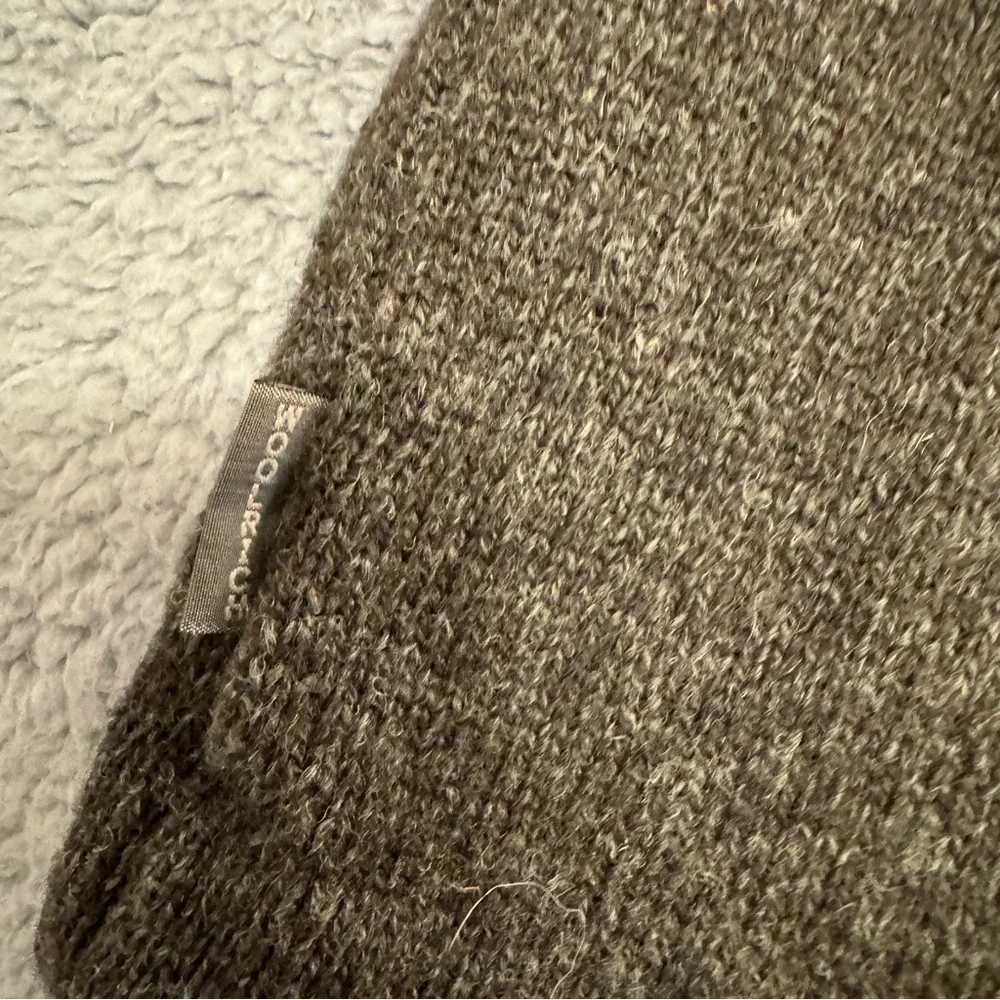 Woolrich Wool Sweater Mens Xl Dark Loden Heather Gray 1/4 Zip Pullover Laine - Picture 10 of 12